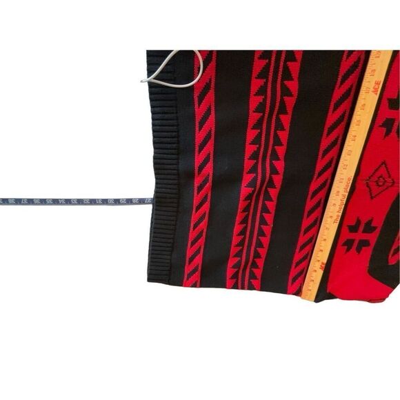 Vintage Chaps Nordic Sweater Womens Snowflake Pullover Top 1/4 Zip Black Red Si - Picture 13 of 15